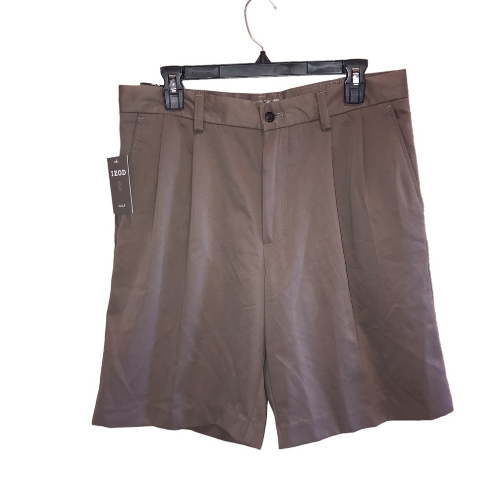 Izod Men's Golf Shorts Size 32 NWT Green Pleated
